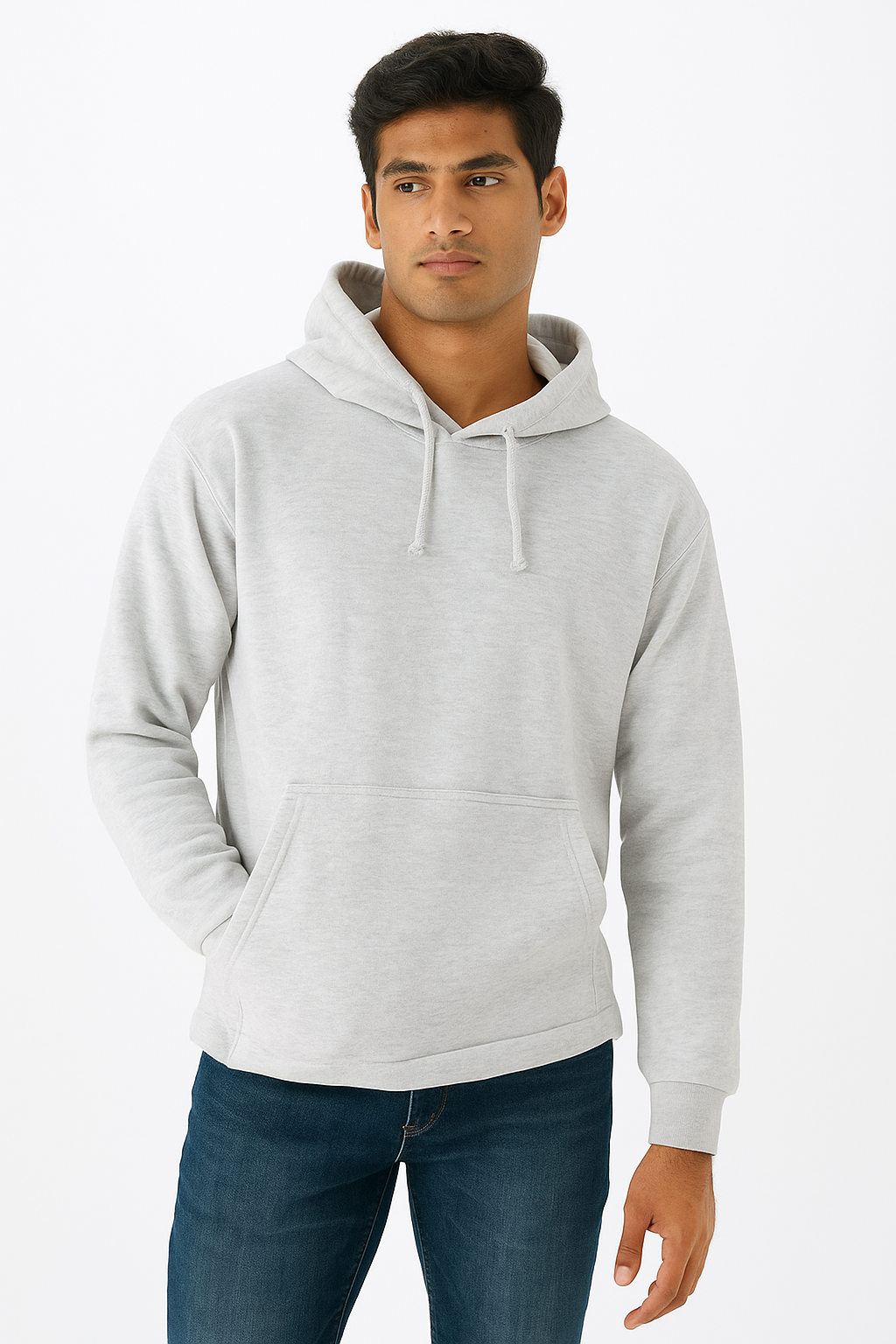 Classic Light Grey Pullover Hoodie – Everyday Comfort & Style